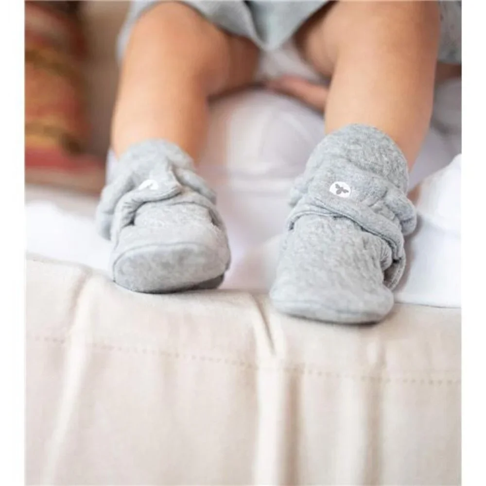Baby Unisex Baby Booties Organic‎ Cotton Adjustable Infant Shoes Slipper Sock
